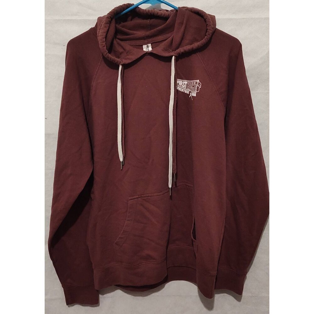 First Flight Adventure Park Nags Head NC Outer Banks Brown Hoodie Size Medium St